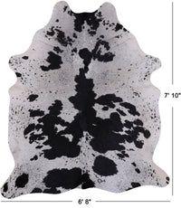 Thumbnail for SUPER SALE Black Salt & Pepper Natural Cowhide Rug - XX-Large 7' 10