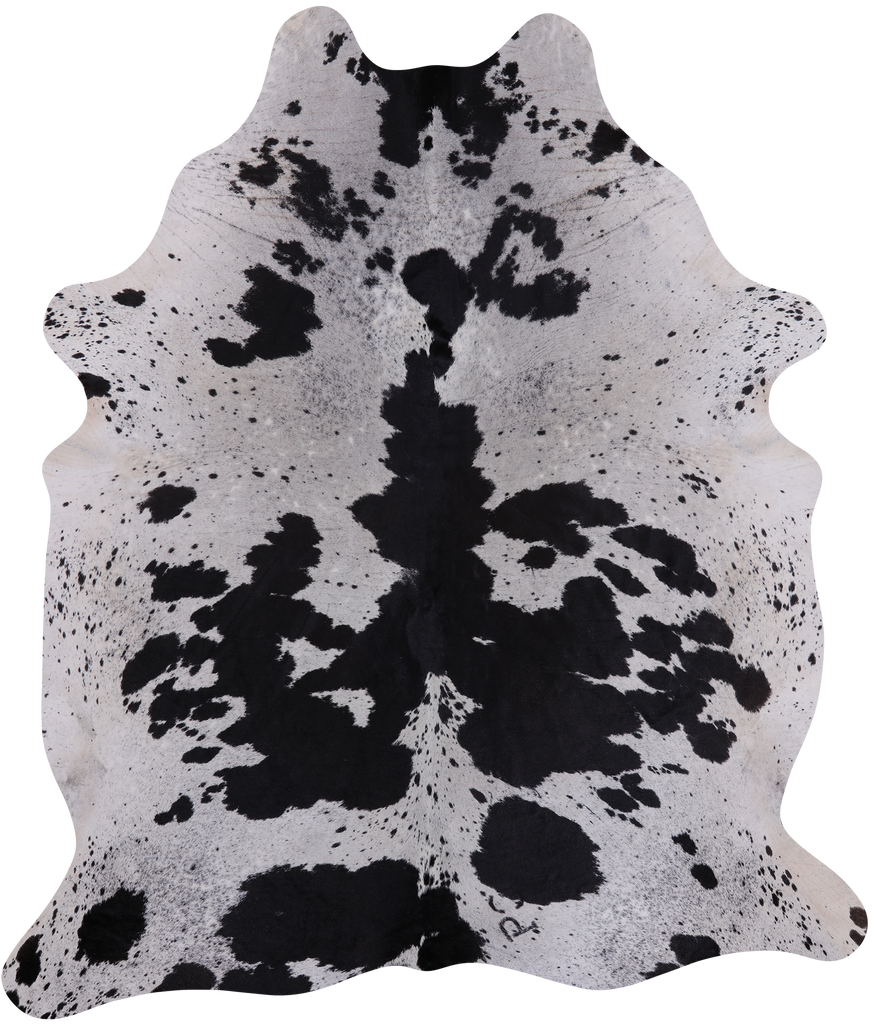 SUPER SALE Black Salt & Pepper Natural Cowhide Rug - XX-Large 7' 10"H x 6' 8"W