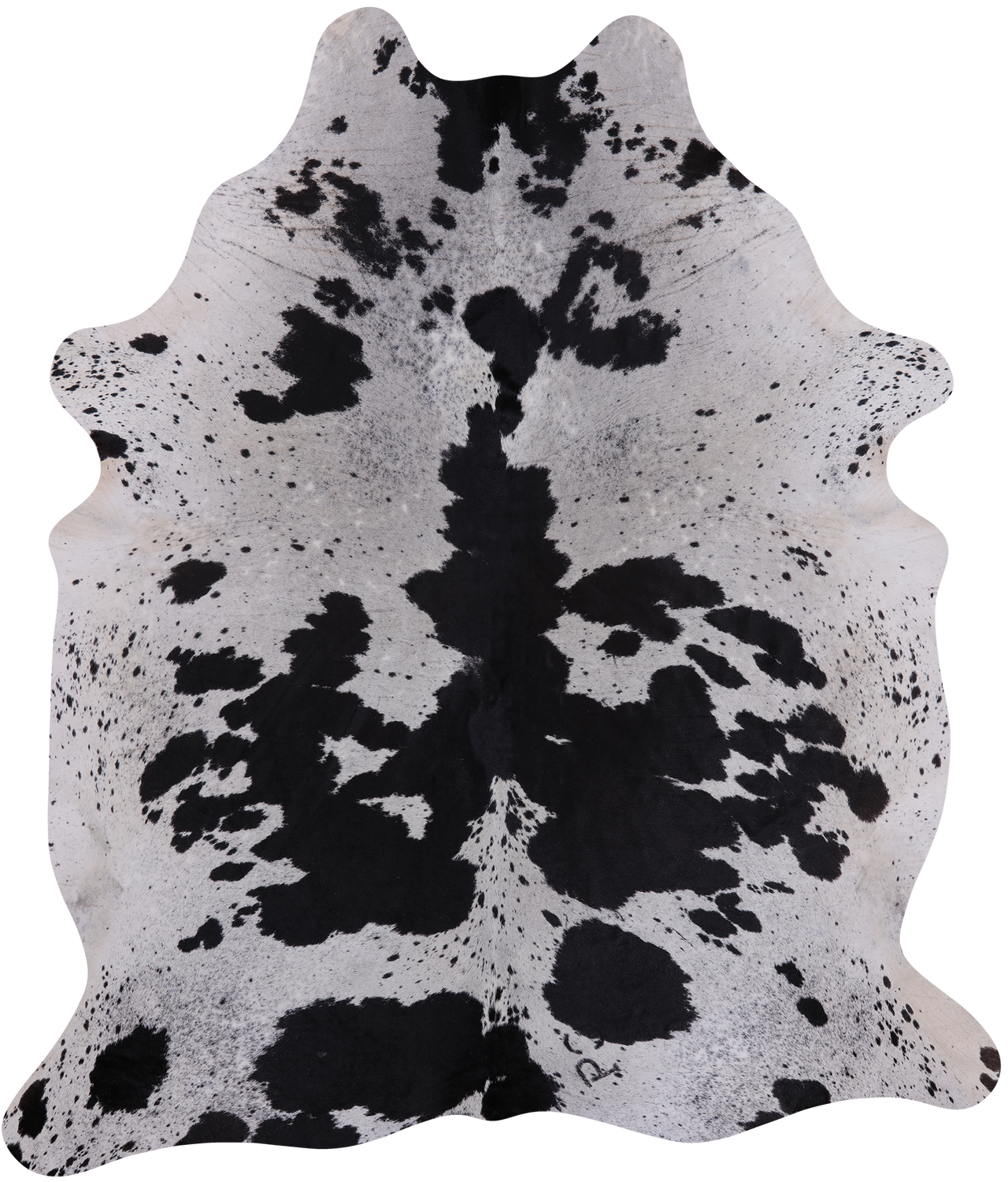 SUPER SALE Black Salt & Pepper Natural Cowhide Rug - XX-Large 7' 10"H x 6' 8"W