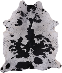 Thumbnail for SUPER SALE Black Salt & Pepper Natural Cowhide Rug - XX-Large 7' 10