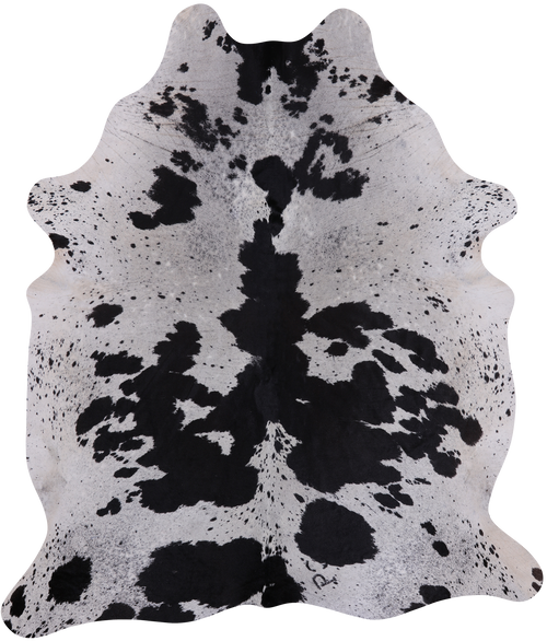 SUPER SALE Black Salt & Pepper Natural Cowhide Rug - XX-Large 7' 10