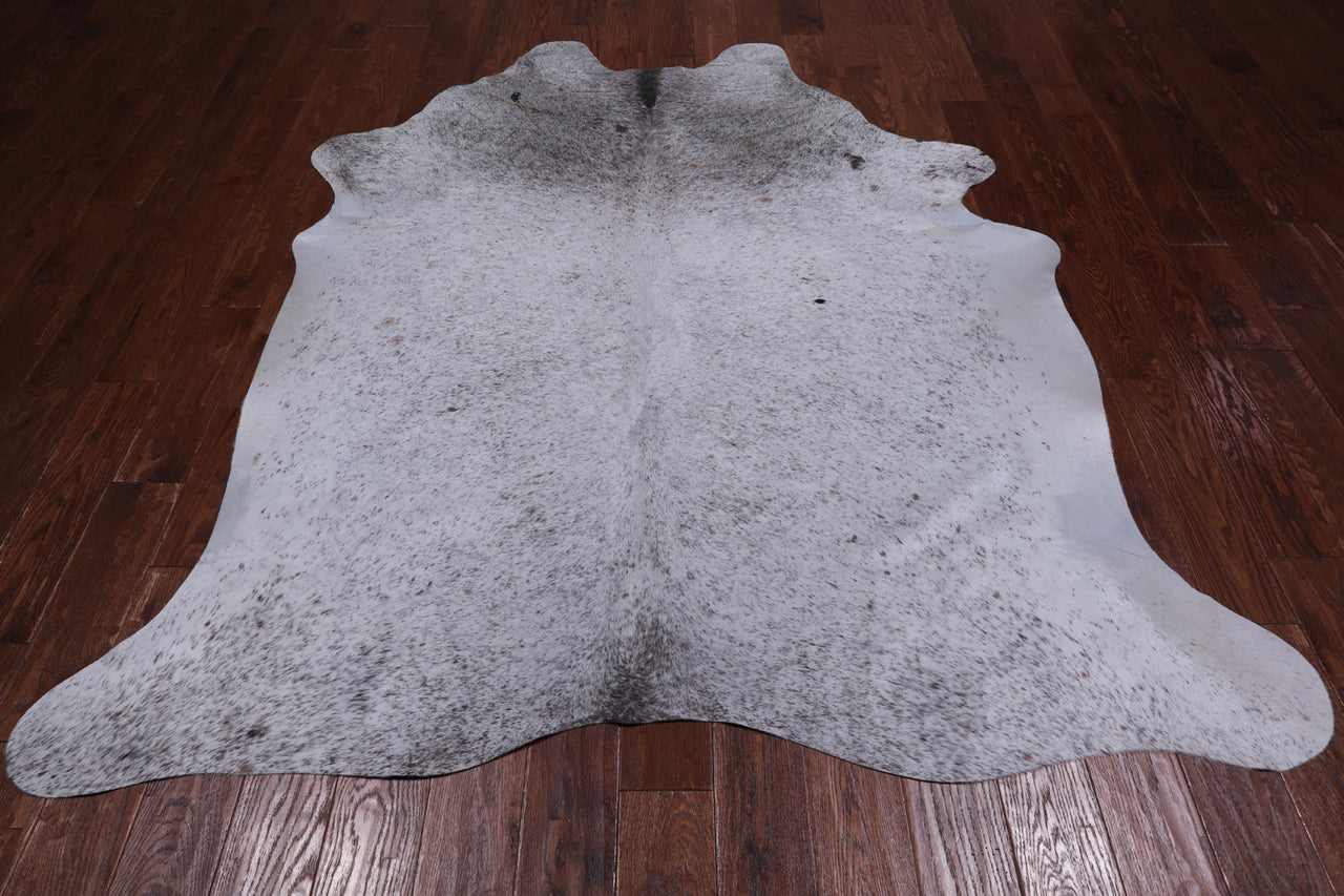 SUPER SALE Brown Salt & Pepper Natural Cowhide Rug - X-Large 7' 2"H x 6' 2"W