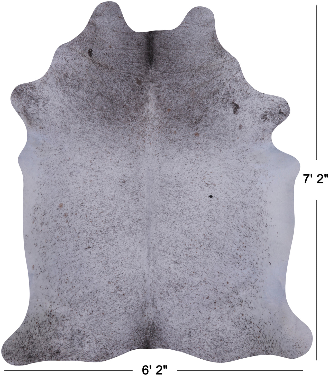 SUPER SALE Brown Salt & Pepper Natural Cowhide Rug - X-Large 7' 2"H x 6' 2"W