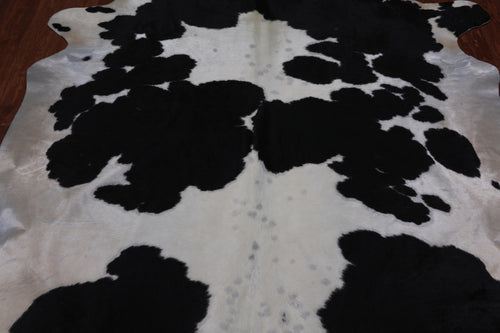 SUPER SALE Black & White Natural Cowhide Rug - XX-Large 7' 5