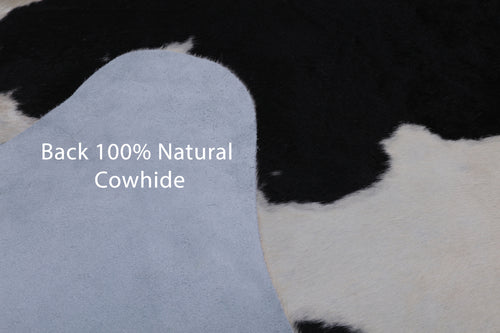 SUPER SALE Black & White Natural Cowhide Rug - XX-Large 7' 5
