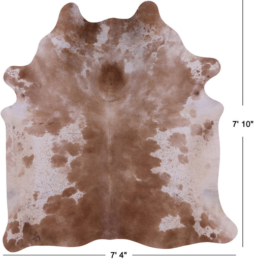 SUPER SALE Brown Salt & Pepper Natural Cowhide Rug - XX-Large 7' 10