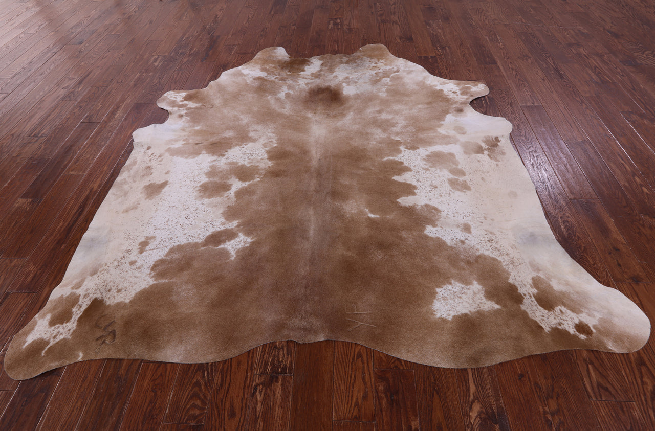 SUPER SALE Brown Salt & Pepper Natural Cowhide Rug - XX-Large 7' 10"H x 7' 4"W