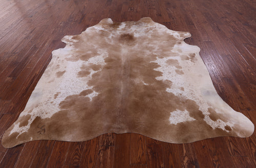SUPER SALE Brown Salt & Pepper Natural Cowhide Rug - XX-Large 7' 10
