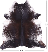 Thumbnail for SUPER SALE Brown Salt & Pepper Natural Cowhide Rug - X-Large 7' 3