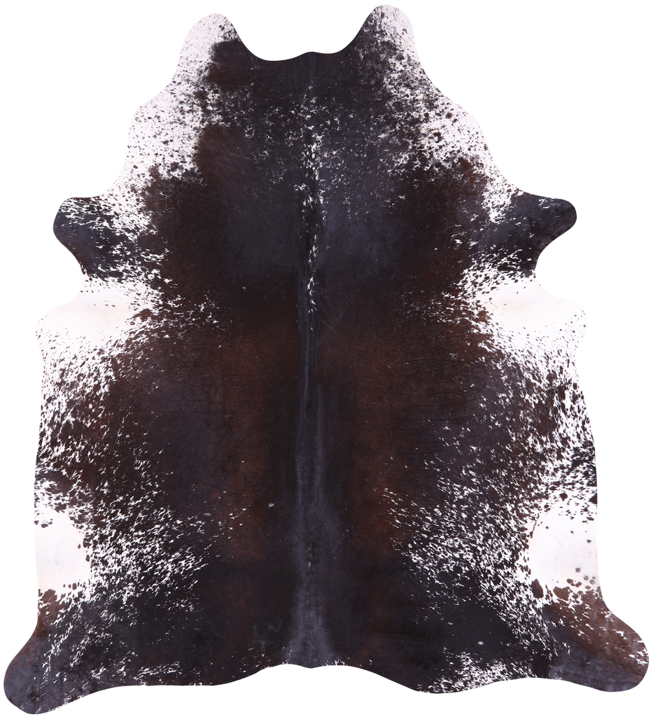 SUPER SALE Brown Salt & Pepper Natural Cowhide Rug - X-Large 7' 3"H x 6' 8"W