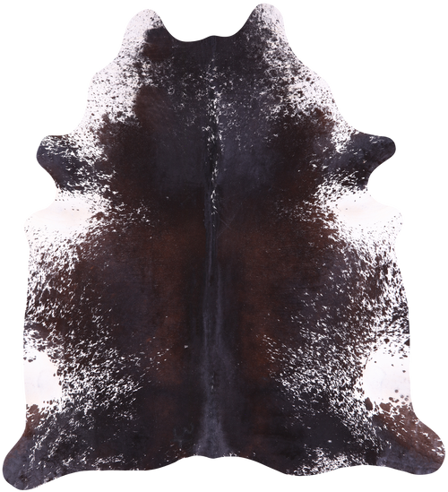 SUPER SALE Brown Salt & Pepper Natural Cowhide Rug - X-Large 7' 3