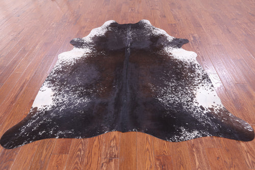 SUPER SALE Brown Salt & Pepper Natural Cowhide Rug - X-Large 7' 3