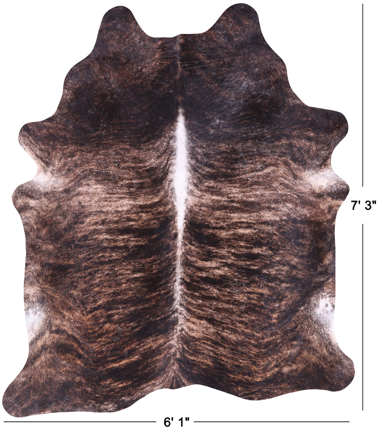 SUPER SALE Light Brindle Natural Cowhide Rug - X-Large 7' 3"H x 6' 1"W