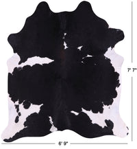 Thumbnail for SUPER SALE Black & White Natural Cowhide Rug - XX-Large 7' 7