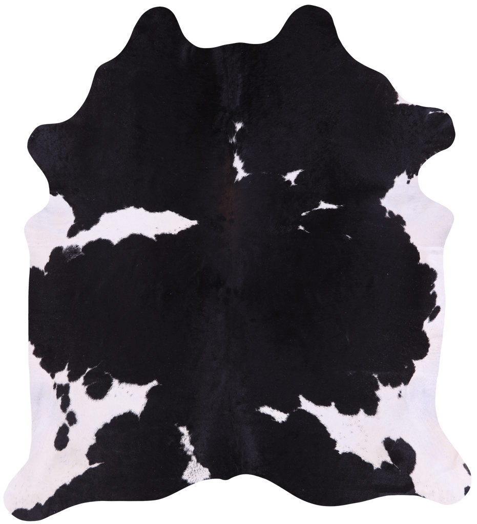 SUPER SALE Black & White Natural Cowhide Rug - XX-Large 7' 7"H x 6' 9"W
