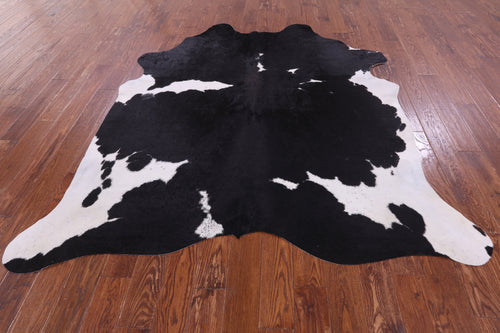 SUPER SALE Black & White Natural Cowhide Rug - XX-Large 7' 7