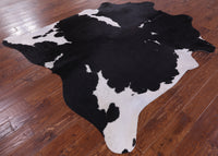 Thumbnail for SUPER SALE Black & White Natural Cowhide Rug - XX-Large 7' 7