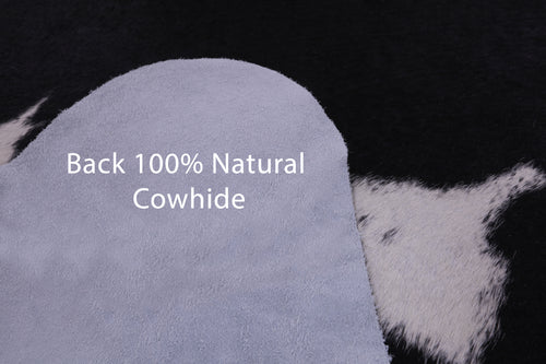 SUPER SALE Black & White Natural Cowhide Rug - XX-Large 7' 7
