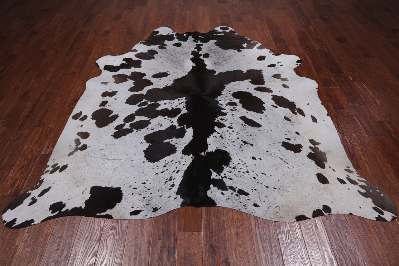 SUPER SALE Brown Salt & Pepper Natural Cowhide Rug - XX-Large 7' 7"H x 7' 0"W