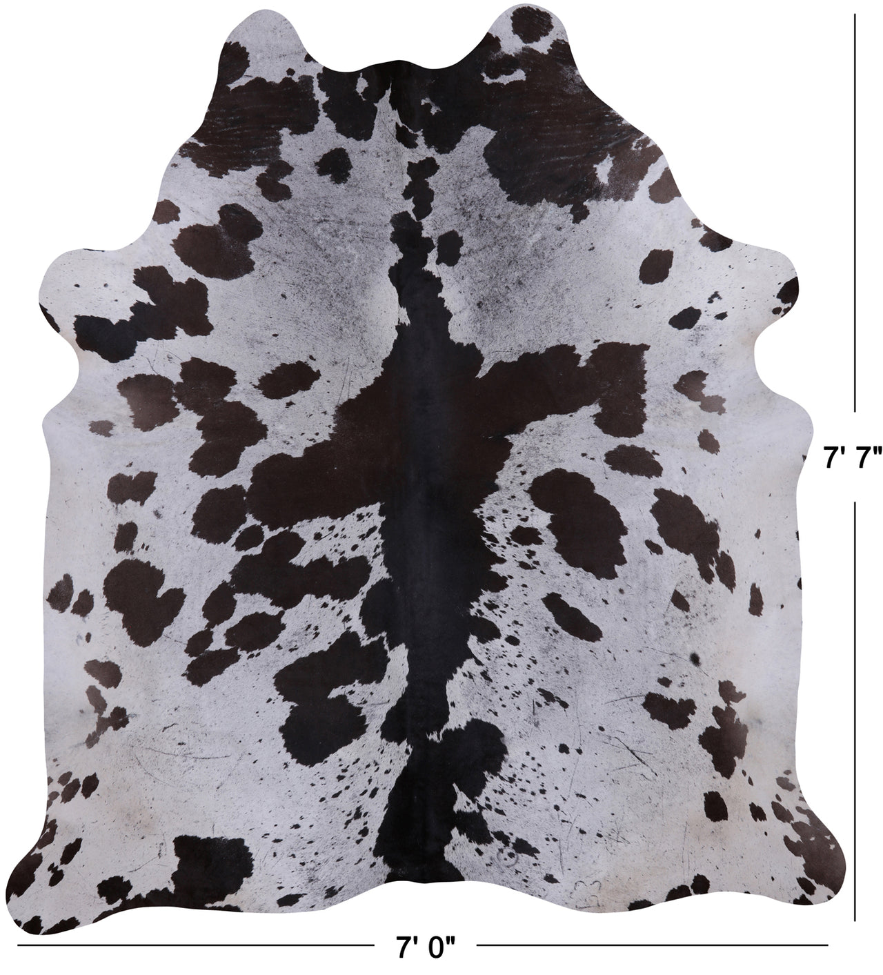 SUPER SALE Brown Salt & Pepper Natural Cowhide Rug - XX-Large 7' 7"H x 7' 0"W