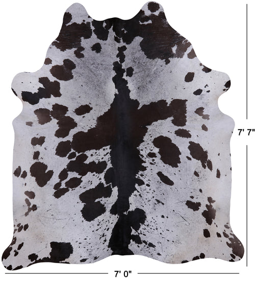 SUPER SALE Brown Salt & Pepper Natural Cowhide Rug - XX-Large 7' 7