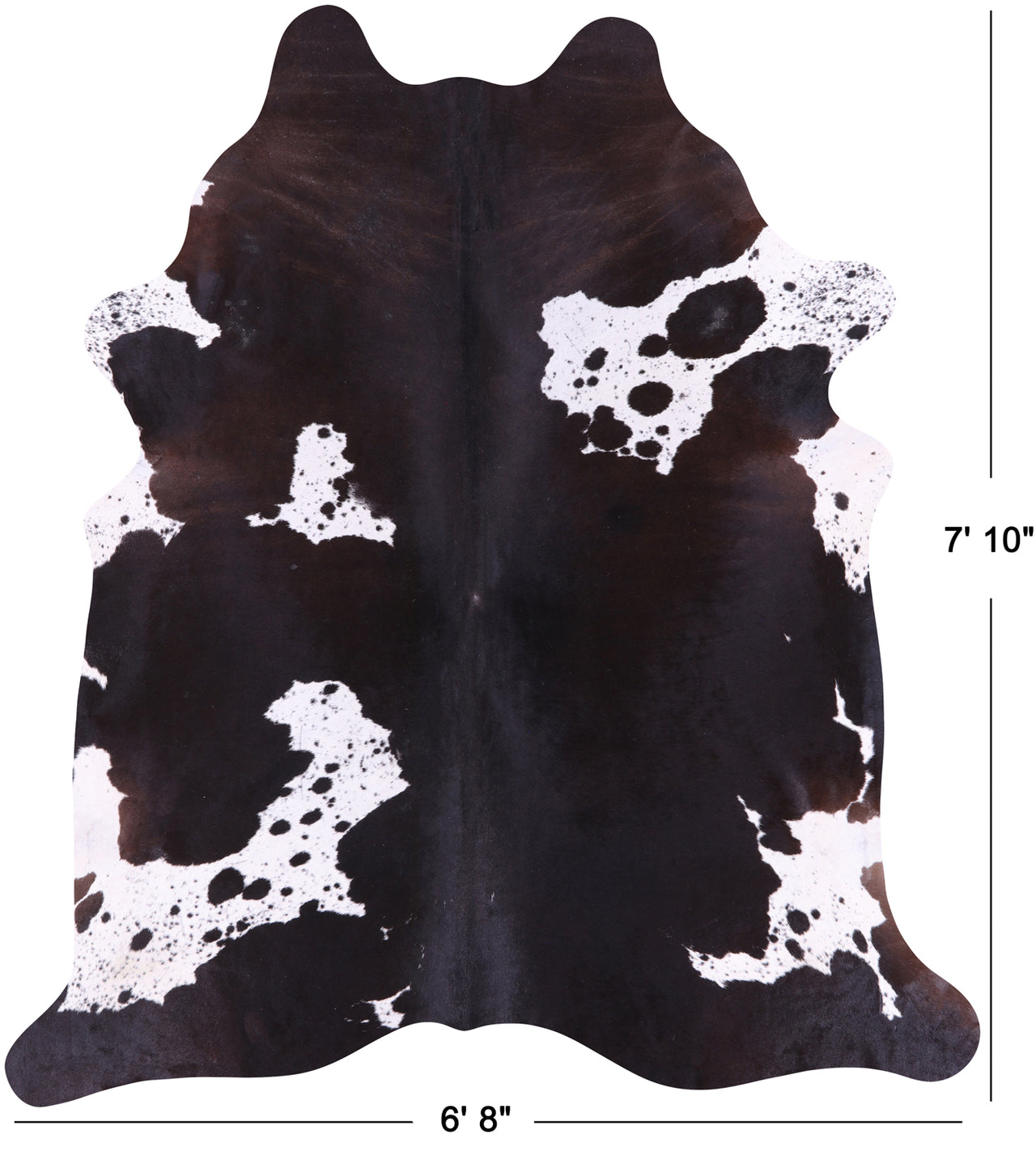 SUPER SALE Black & White Natural Cowhide Rug - XX-Large 7' 10"H x 6' 8"W