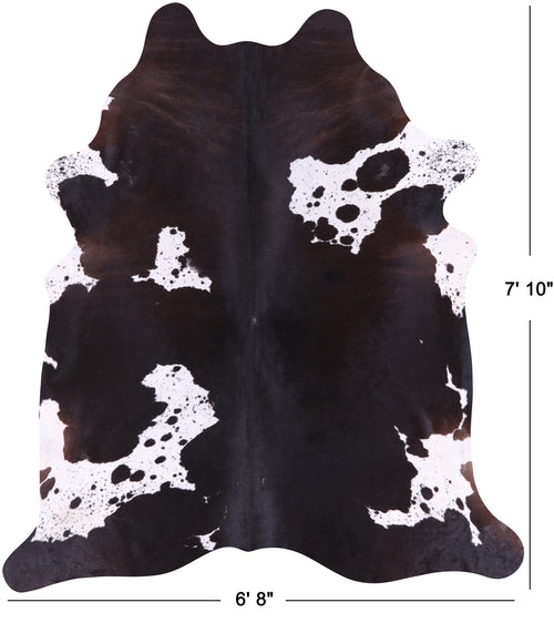 SUPER SALE Black & White Natural Cowhide Rug - XX-Large 7' 10