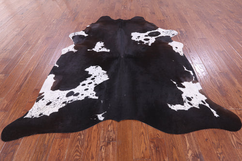 SUPER SALE Black & White Natural Cowhide Rug - XX-Large 7' 10