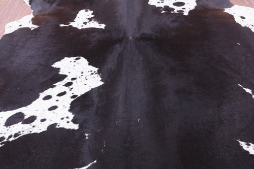 SUPER SALE Black & White Natural Cowhide Rug - XX-Large 7' 10