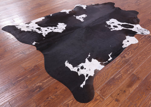 SUPER SALE Black & White Natural Cowhide Rug - XX-Large 7' 10