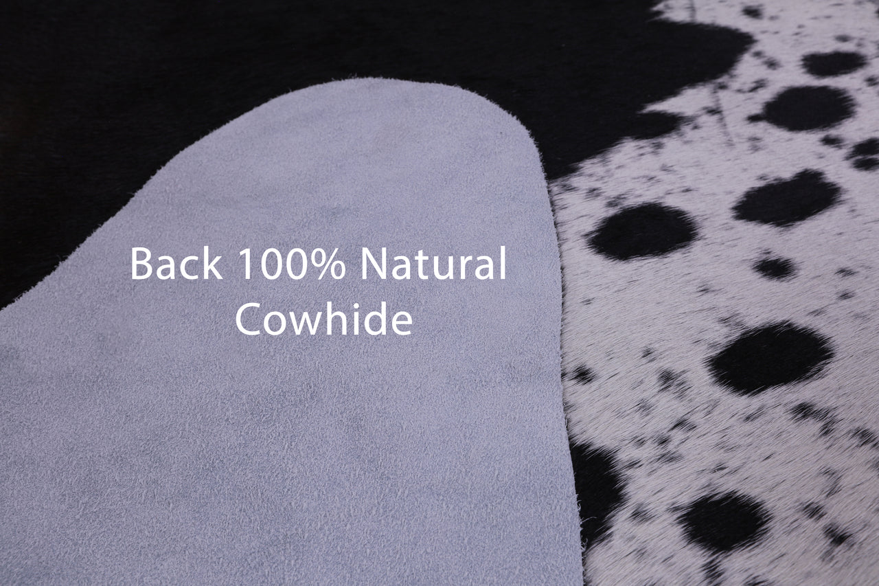 SUPER SALE Black & White Natural Cowhide Rug - XX-Large 7' 10"H x 6' 8"W