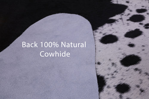 SUPER SALE Black & White Natural Cowhide Rug - XX-Large 7' 10