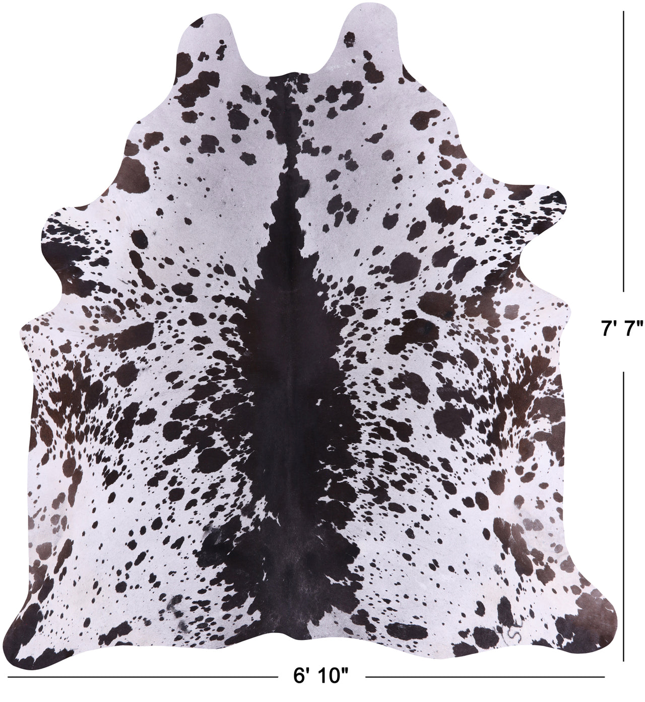 SUPER SALE Brown Salt & Pepper Natural Cowhide Rug - XX-Large 7' 7"H x 6' 10"W