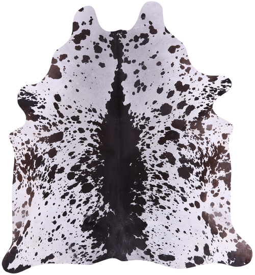 SUPER SALE Brown Salt & Pepper Natural Cowhide Rug - XX-Large 7' 7