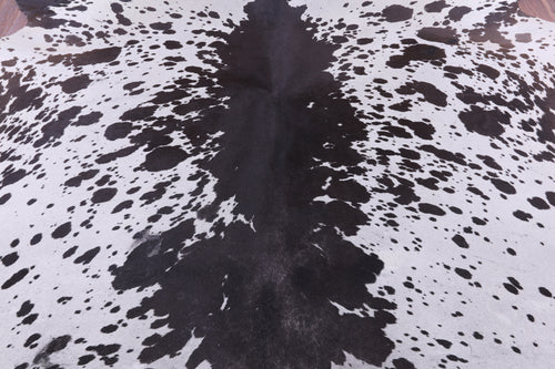 SUPER SALE Brown Salt & Pepper Natural Cowhide Rug - XX-Large 7' 7