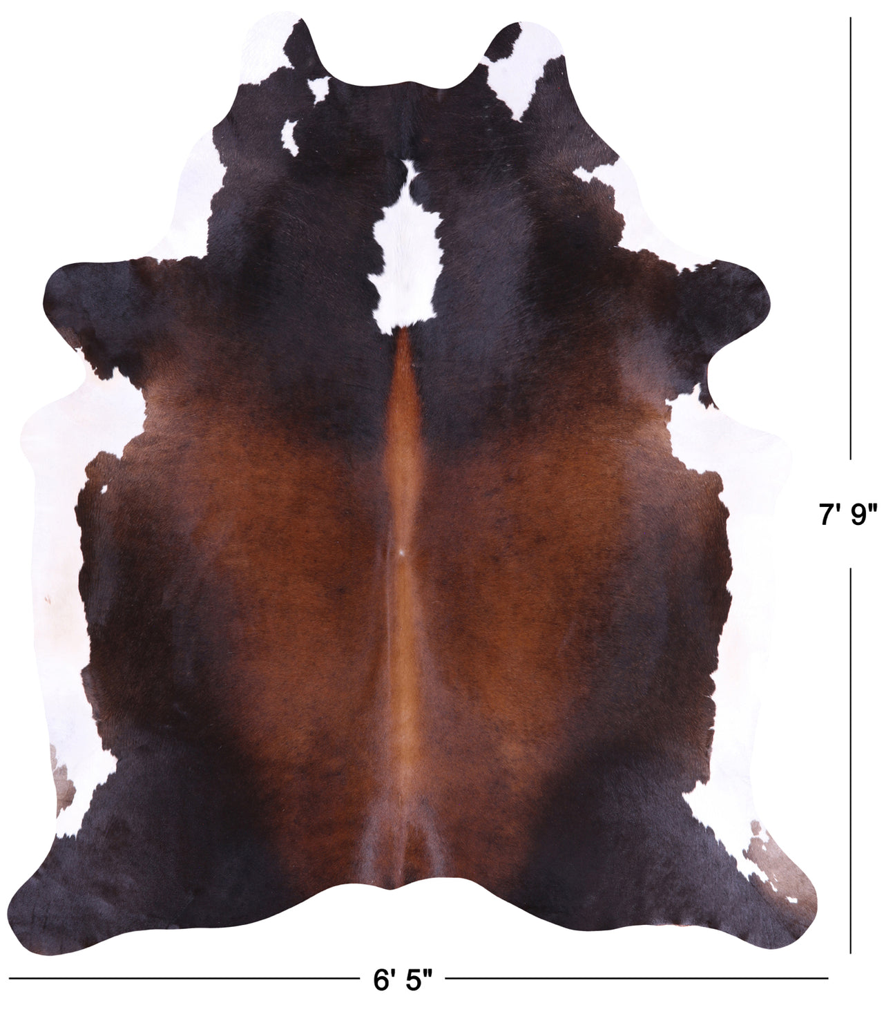 SUPER SALE Tricolor Natural Cowhide Rug - XX-Large 7' 9"H x 6' 5"W