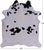 SUPER SALE Black & White Natural Cowhide Rug - XX-Large 7' 9"H x 6' 6"W