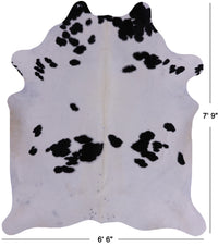 Thumbnail for SUPER SALE Black & White Natural Cowhide Rug - XX-Large 7' 9