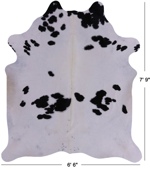 SUPER SALE Black & White Natural Cowhide Rug - XX-Large 7' 9