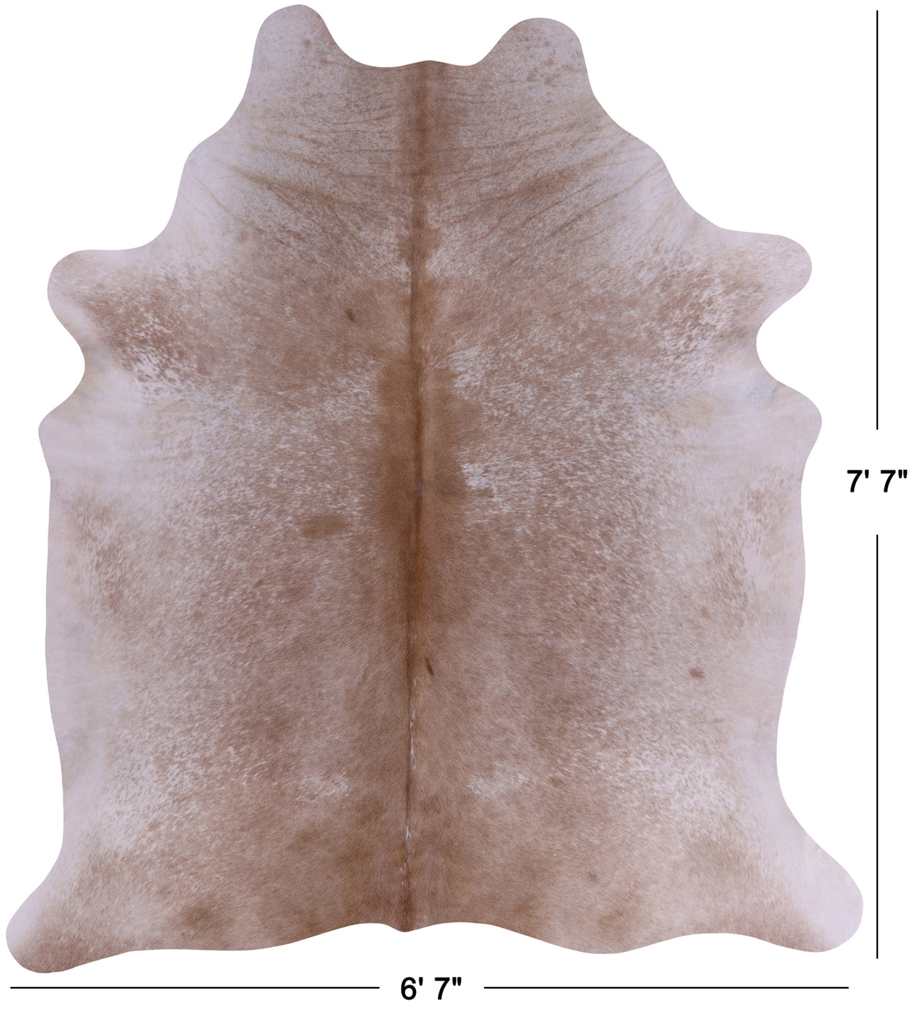 SUPER SALE Brown Salt & Pepper Natural Cowhide Rug - XX-Large 7' 7"H x 6' 7"W