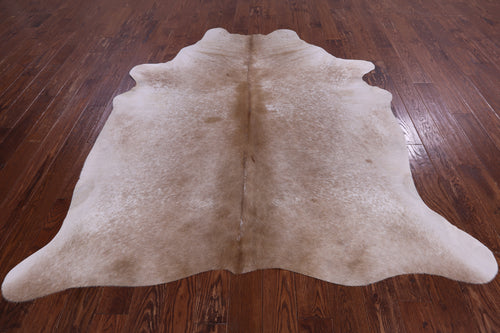 SUPER SALE Brown Salt & Pepper Natural Cowhide Rug - XX-Large 7' 7