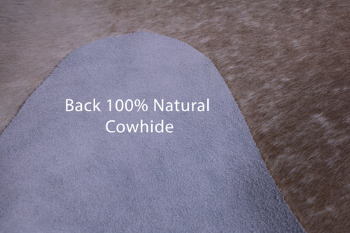 SUPER SALE Brown Salt & Pepper Natural Cowhide Rug - XX-Large 7' 7