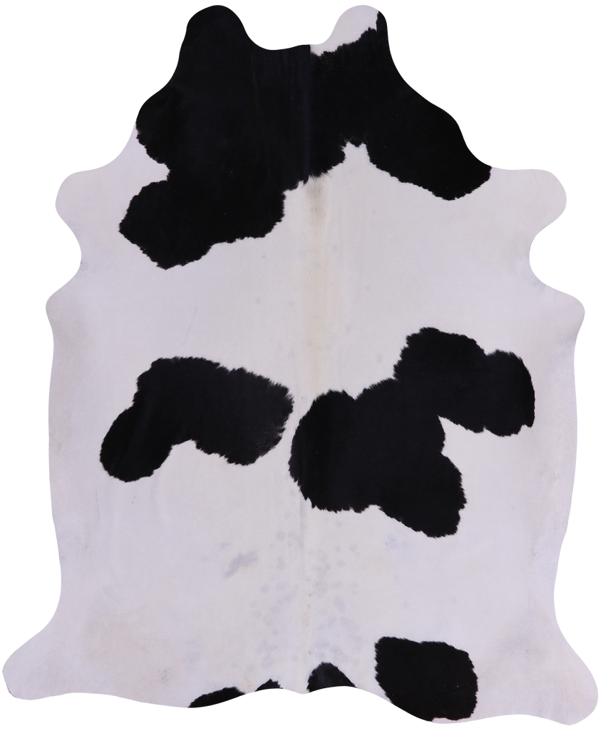 SUPER SALE Black & White Natural Cowhide Rug - X-Large 7' 3"H x 6' 2"W