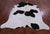 SUPER SALE Black & White Natural Cowhide Rug - X-Large 7' 3"H x 6' 2"W