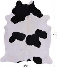 Thumbnail for SUPER SALE Black & White Natural Cowhide Rug - X-Large 7' 3