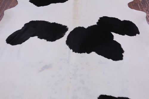 SUPER SALE Black & White Natural Cowhide Rug - X-Large 7' 3