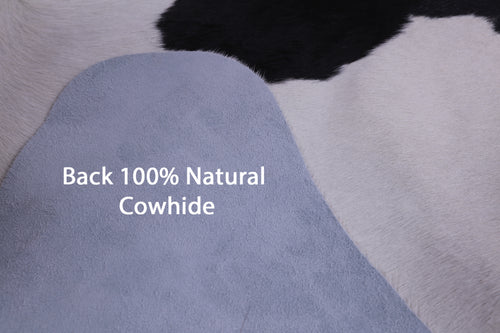 SUPER SALE Black & White Natural Cowhide Rug - X-Large 7' 3