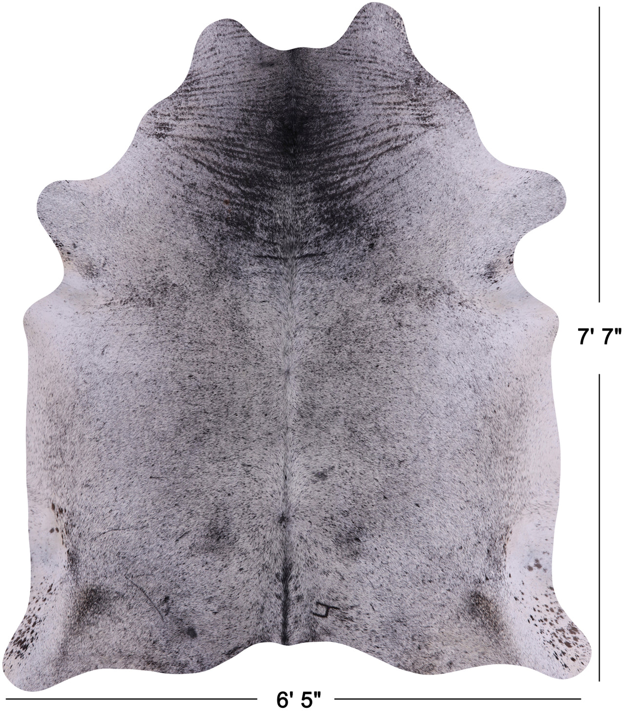 SUPER SALE Black Salt & Pepper Natural Cowhide Rug - XX-Large 7' 7"H x 6' 5"W