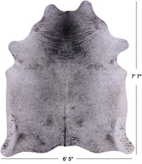 Thumbnail for SUPER SALE Black Salt & Pepper Natural Cowhide Rug - XX-Large 7' 7