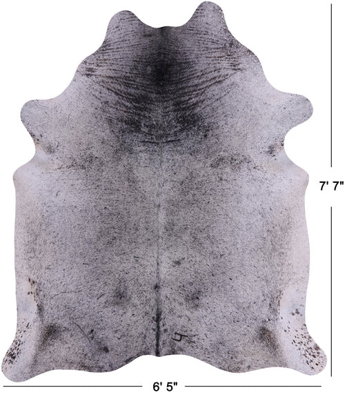 SUPER SALE Black Salt & Pepper Natural Cowhide Rug - XX-Large 7' 7